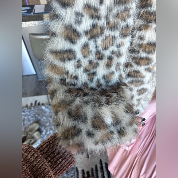 Wild Fable Faux Fur Animal Print Jacket - Picture 3 of 6